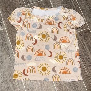 Little Sleepies Sun & Rainbow Tee | Size 3T